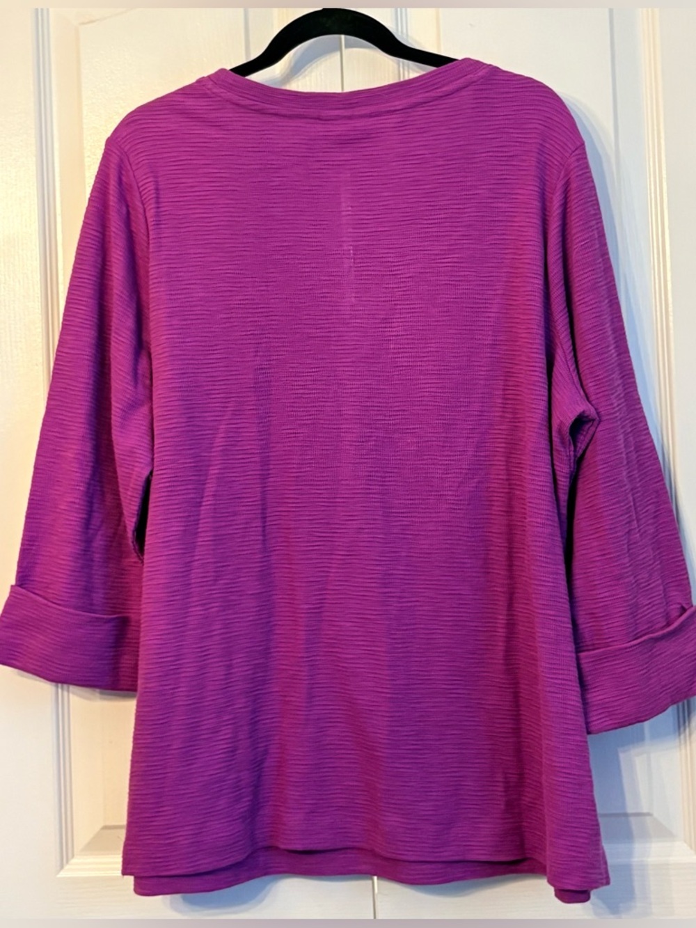 J. .Jill Women's Top, Purple V-Neck Henley, xl - Picture 5 of 7